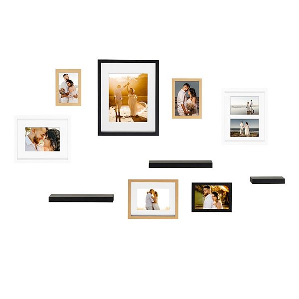 Gallery Wall Frame And Shelf Kit 10 Piece Set Kate and Laurel Home