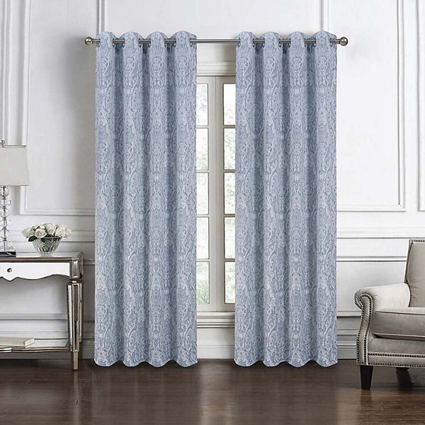 Bridgeport Jacquard High Quality Light Filtering Grommet Curtain Panel RT Design