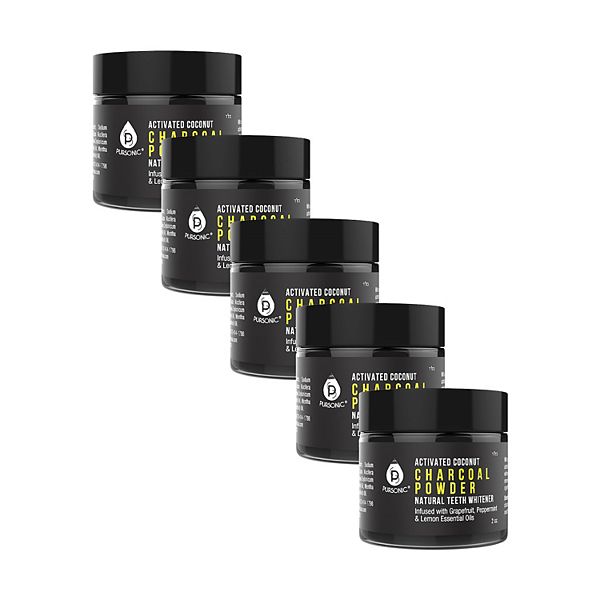 Pursonic Teeth Whitening Charcoal Powder Natural 5-Pack Pursonic