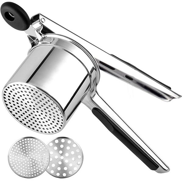 Zulay Kitchen Heavy Duty Stainless Steel Potato Ricer - 2 Discs Zulay