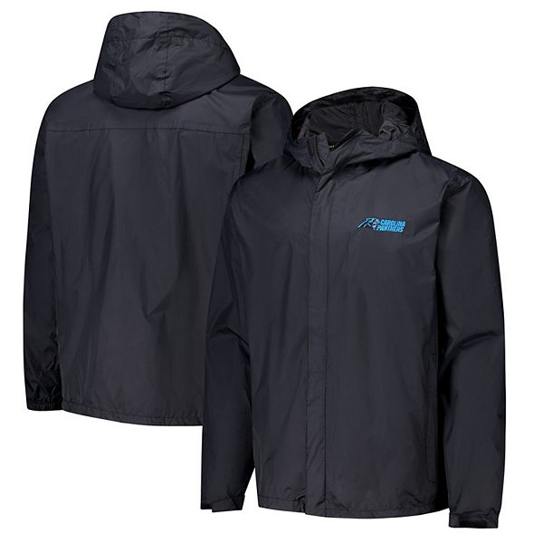 Мужская Повседневная куртка Dunbrooke Черная Carolina Panthers Tropic Waterproof Packable Full-Zip Hoodie Dunbrooke