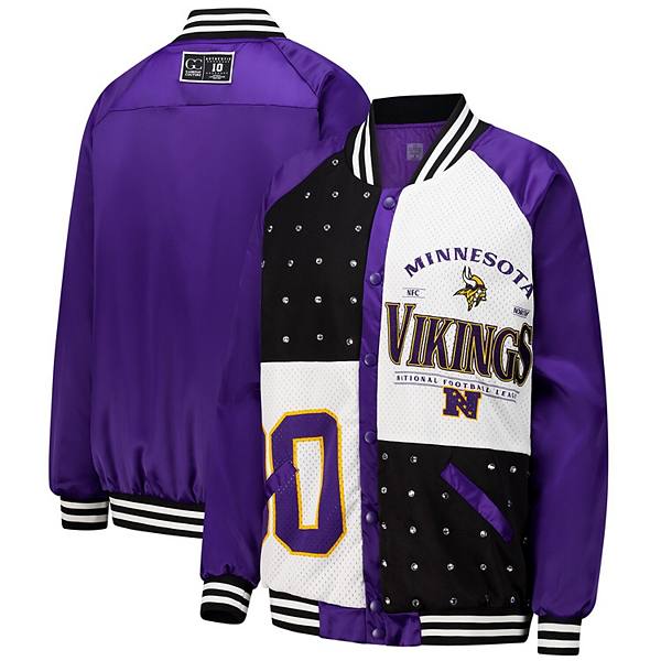 Женская Повседневная куртка Gameday Couture Фиолетовая/Белая Minnesota Vikings Увеличенная Hot Shot с ринestones Gameday Couture