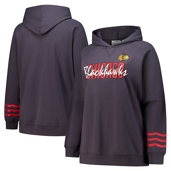 Женское черное худи Chicago Blackhawks от Fanatics, легкое и теплое с флисовой подкладкой Fanatics