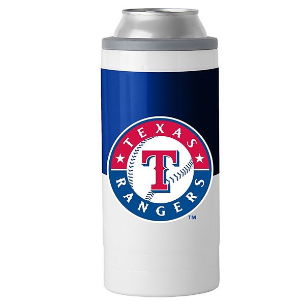 Портативный холодильник Texas Rangers 12oz Colorblock для тонких банок из нержавеющей стали, двойная стенка Logo Brand