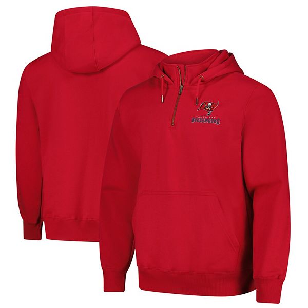 Унисекс Футболка Dunbrooke Красная Tampa Bay Buccaneers Defender Quarter-Zip Hoodie Dunbrooke