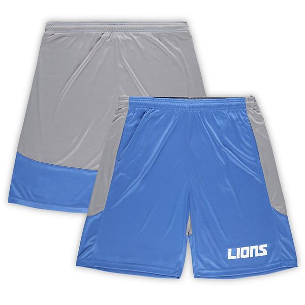 Мужские Спортивные шорты Fanatics Синие/Серебристые Detroit Lions Big & Tall Fanatics