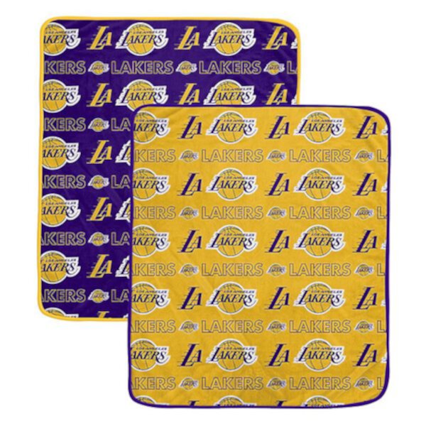 Pegasus Los Angeles Lakers 60” x 70” Home & Away Two-Piece Blanket Set Pegasus