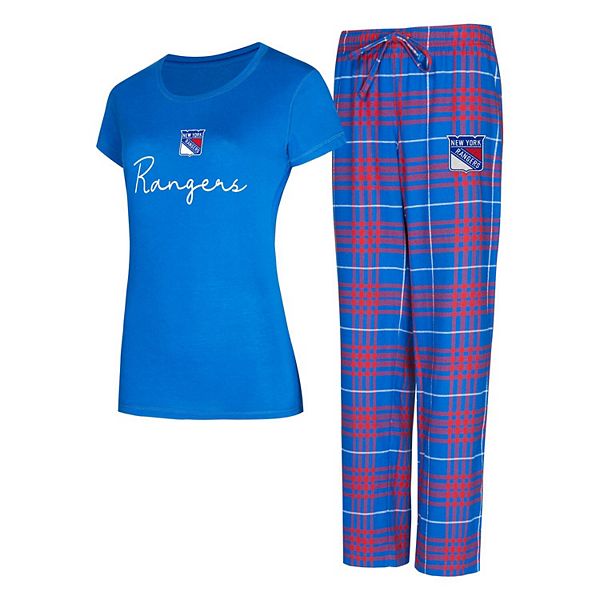 Women's Concepts Sport New York Rangers Vector T-Shirt & Pants Sleep Set Unbranded