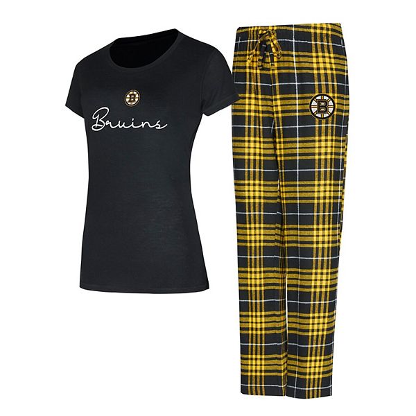 Women's Concepts Sport Boston Bruins Vector T-Shirt & Pants Sleep Set Unbranded