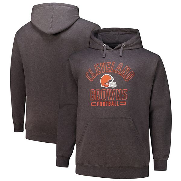 Мужская Футболка Fanatics Серый Худи Cleveland Browns Big & Tall Fanatics