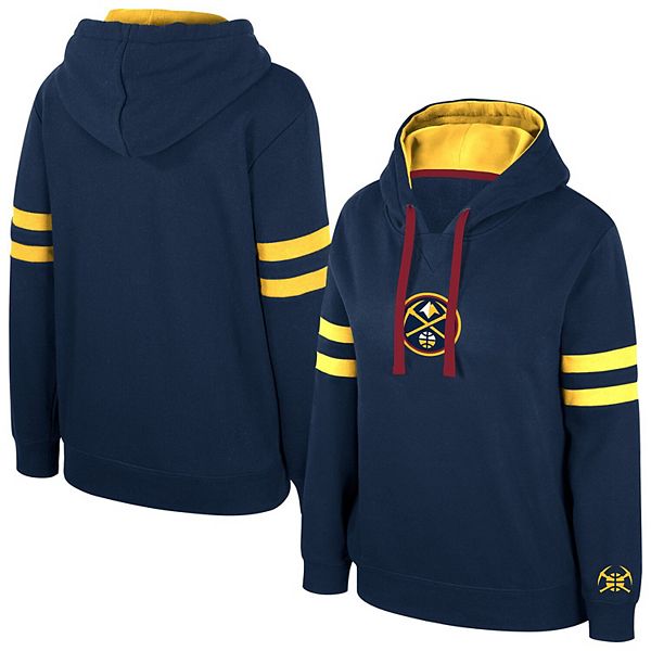 Женская Футболка Stadium Essentials Темно-Синяя Denver Nuggets Road Game Pullover Hoodie Stadium Essentials