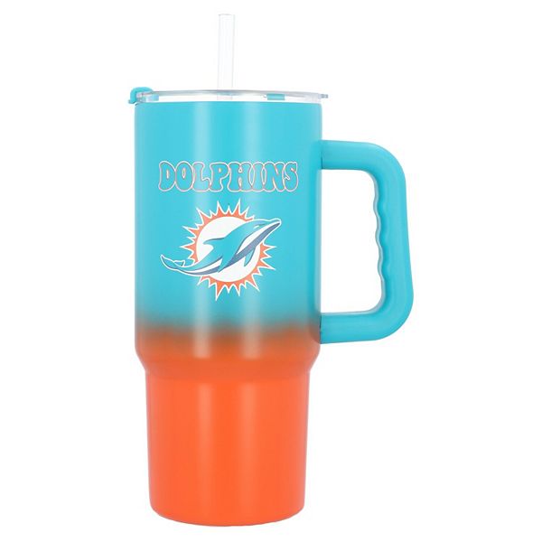 Miami Dolphins 24oz. Ombre Stainless Steel Tumbler Logo Brand