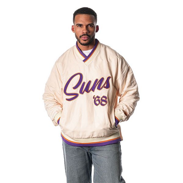 Унисекс Футболка The Wild Collective Cream Phoenix Suns Applique Pullover Windbreaker The Wild Collective