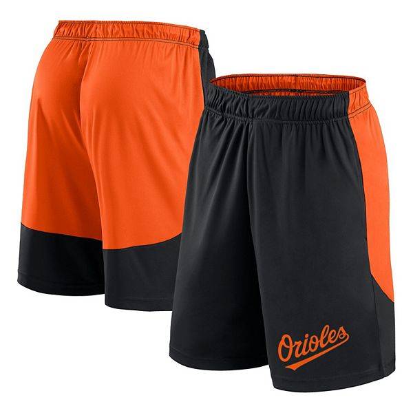 Мужские Спортивные шорты Fanatics Black/Orange Baltimore Orioles Fanatics