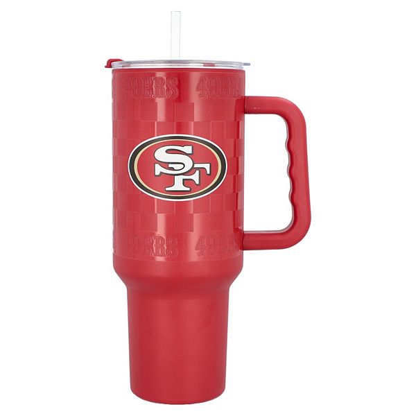 San Francisco 49ers 40oz Checkered Stainless Steel Tumbler Logo Brand