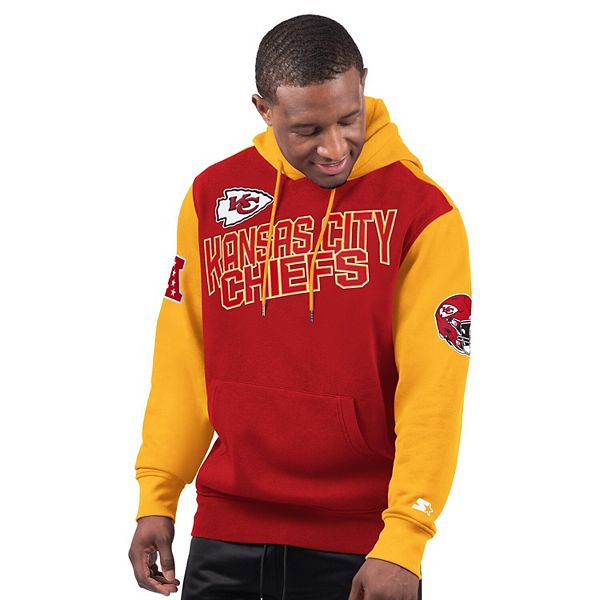 Мужская Футболка Starter Красная Kansas City Chiefs Extreme Pullover Hoodie Starter