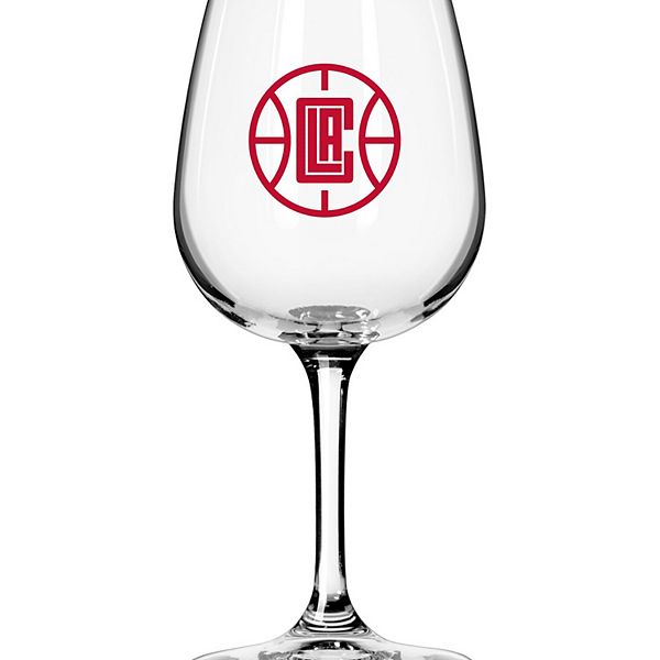 LA Clippers Logo 12oz. Stemmed Wine Glass Logo Brand