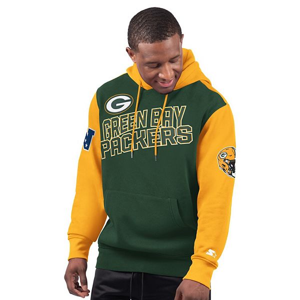 Мужская Футболка Starter Extreme Pullover Hoodie Green Bay Packers Starter