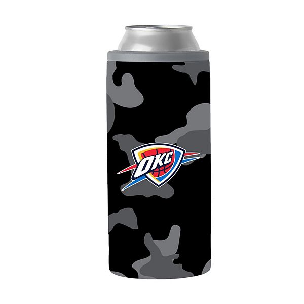 Портативный холодильник Oklahoma City Thunder 12oz, черный камуфляж, из нержавеющей стали, для узких банок Logo Brand