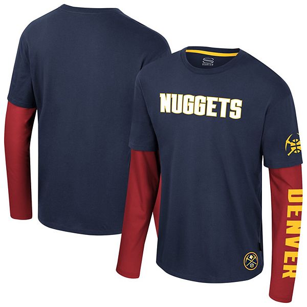 Унисекс Футболка Stadium Essentials Denver Nuggets Spectator 2fer с Длинным Рукавом Stadium Essentials