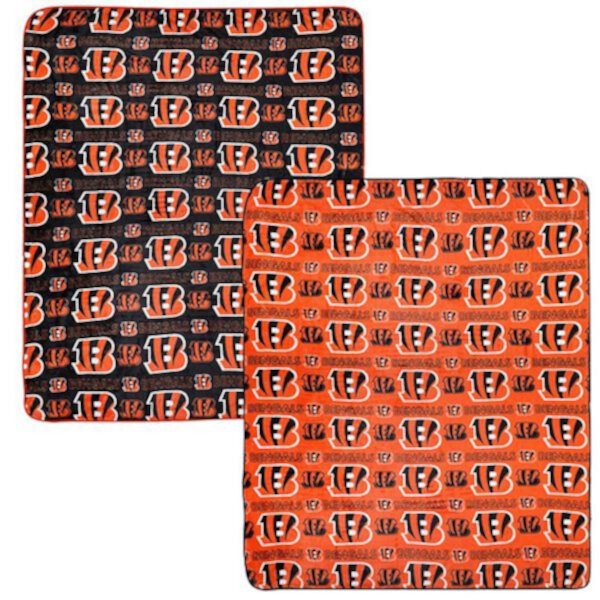 Pegasus Cincinnati Bengals 60” x 70” Home & Away Two-Piece Blanket Set Pegasus