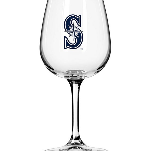 Seattle Mariners Logo 12oz. Stemmed Wine Glass Logo Brand