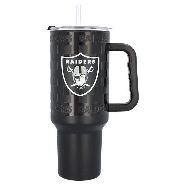 Las Vegas Raiders 40oz Checkered Stainless Steel Tumbler Logo Brand