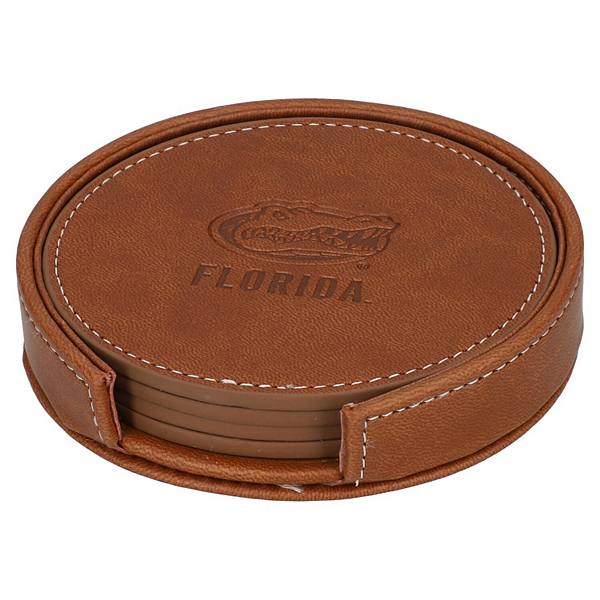 Florida Gators 4-Pack Faux Leather Coaster Set Logo Brand