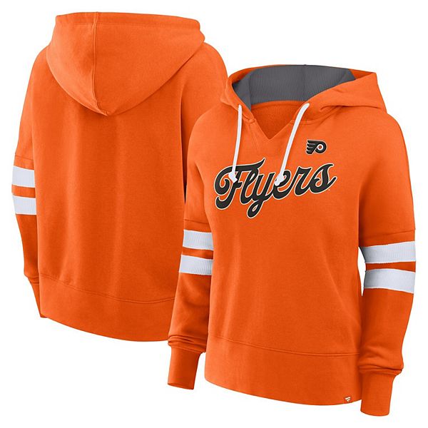 Женская Футболка Fanatics Оранжевая Philadelphia Flyers Seize Fleece Pullover Hoodie Fanatics