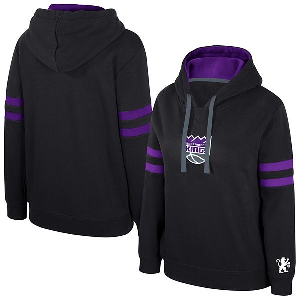 Женская Футболка Stadium Essentials Чёрная Hoodie Sacramento Kings Road Game Stadium Essentials