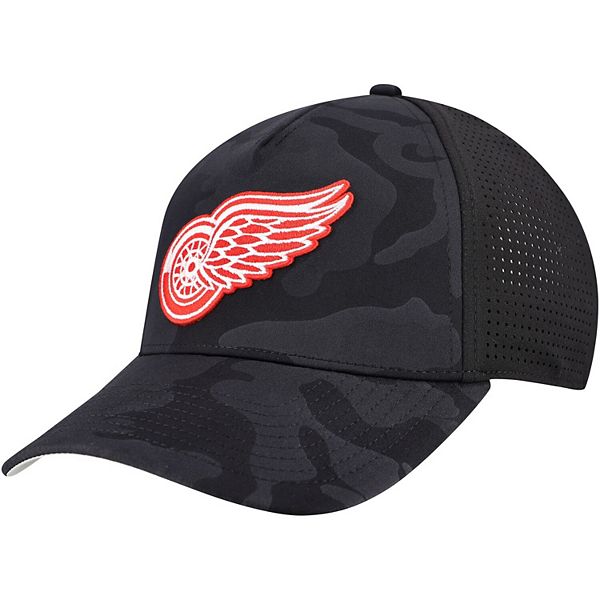 Регулируемая кепка Valin Camo Super Tech с вентиляцией, Detroit Red Wings, черного цвета American Needle