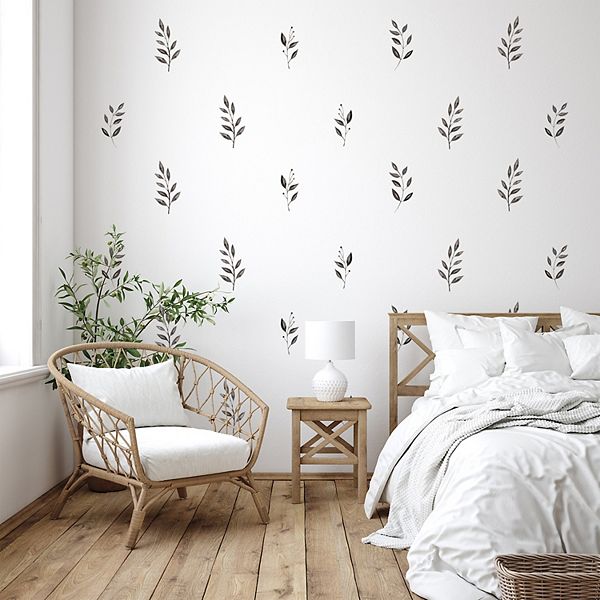 Inked Leaves Wall Decals Urbanwalls