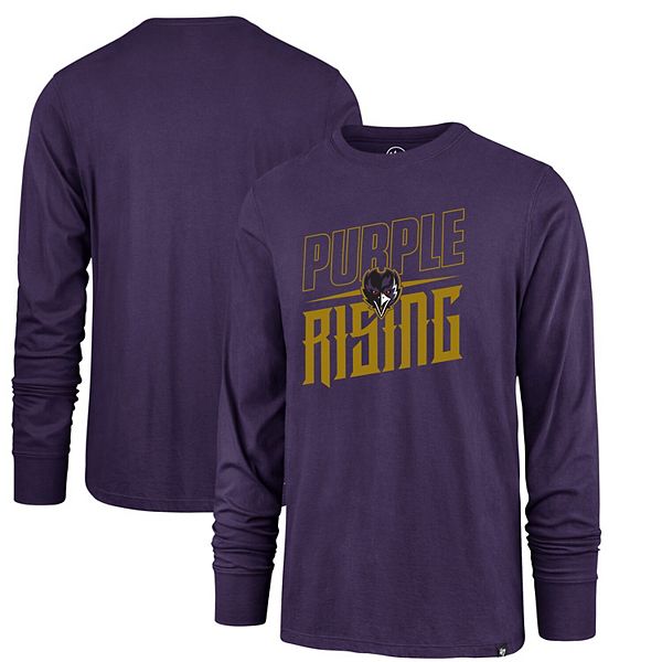 Мужская футболка с длинным рукавом Baltimore Ravens '47 Purple Rising из мягкого хлопка 47 Brand