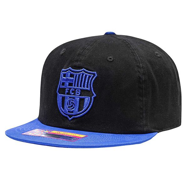 Чёрно-синяя кепка Snapback Barcelona Wander с вышитым логотипом и вентиляционными отверстиями Fan Ink