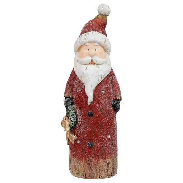 Sunnydaze Rustic Santa Indoor Pre-Lit LED Christmas Statue - 24 in Sunnydaze Decor