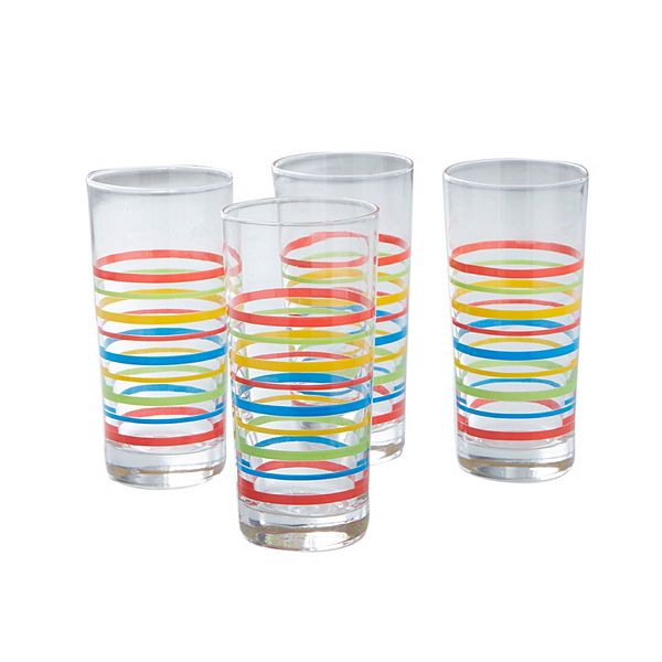 BrylaneHome Bh Exclusive Set Of 4 Santa Fe Highball Glasses BrylaneHome