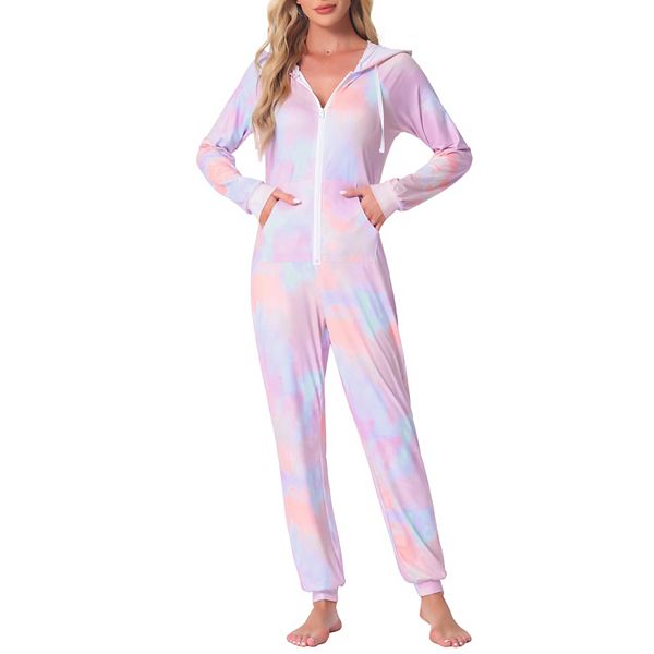 Women's Pajama Sets Tie Dye Long Sleeve Jumpsuits for Women with Pockets INSPIRE CHIC