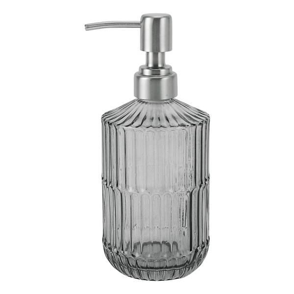 Simple Vertical Lines Soap Pump Dispenser for Bath 450ml 1 Pc Unique Bargains