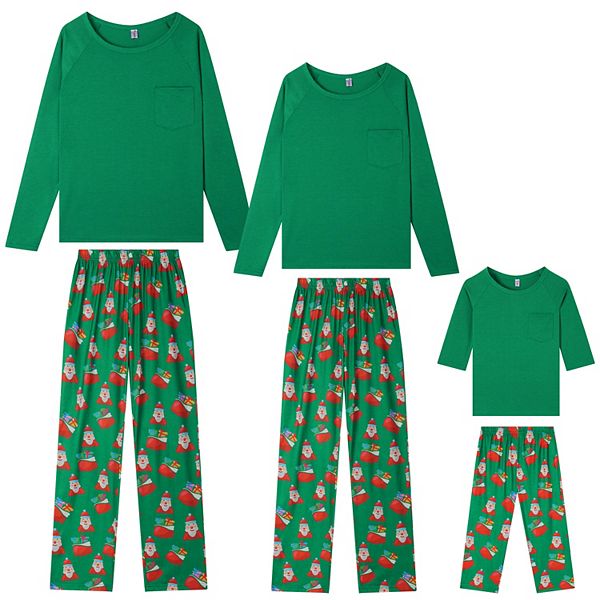 Pajamas Santa Loungewear Set Long Sleeve Pjs Set for Men Cheibear