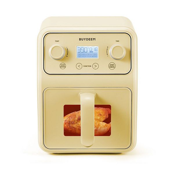 BUYDEEM F51 Multi-Function Air Fryer 4.2QT, Retro Countertop Airfryer Oven with Visible Window BUYDEEM