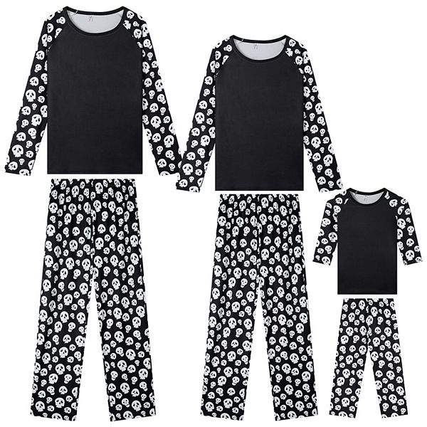 Halloween Cosplay Pajama Set Print Long Pajama Top Matching Sleep Pants for Men Cheibear