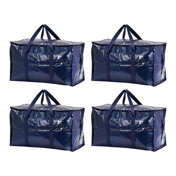 4 Packs Clothes Storage, Foldable Storage Bags, Moving Bags for Closet Organizers with Handles REGALWOVEN