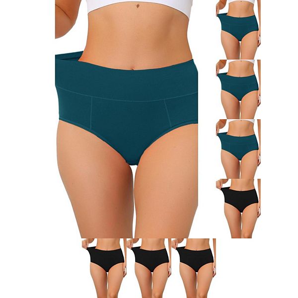 8 Packs Women's Cotton High Waist (Available in Plus Size), Tummy Control Underwear INSPIRE CHIC