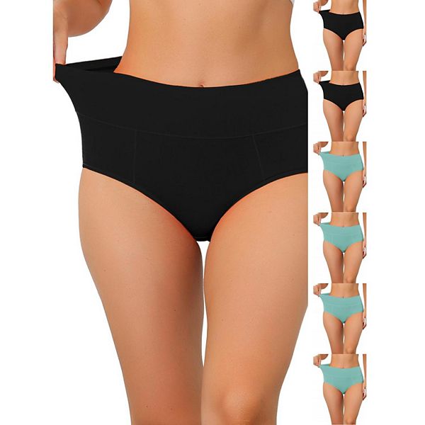 7 Packs Women's Cotton High Waist (Available in Plus Size), Tummy Control Underwear INSPIRE CHIC