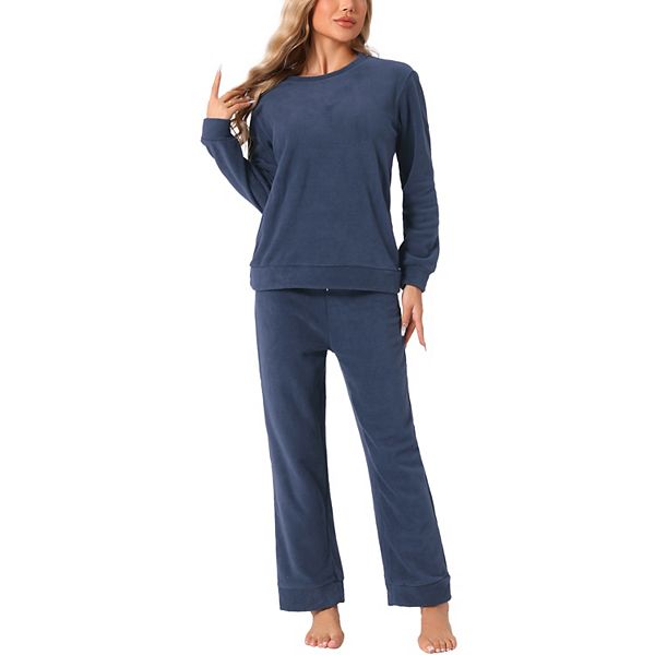 Womens Sweatsuits 2 Piece Outfit Fuzzy Flannel Lounge Sets Sweater Pants Pajama Sets INSPIRE CHIC