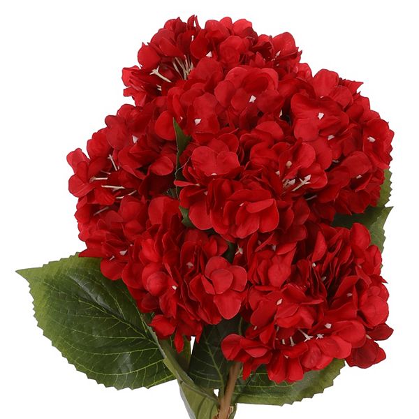 6 Pcs Artificial Hydrangea Silk Flowers Bouquets Fake Floral Plants with Stems 17.7" REGALWOVEN