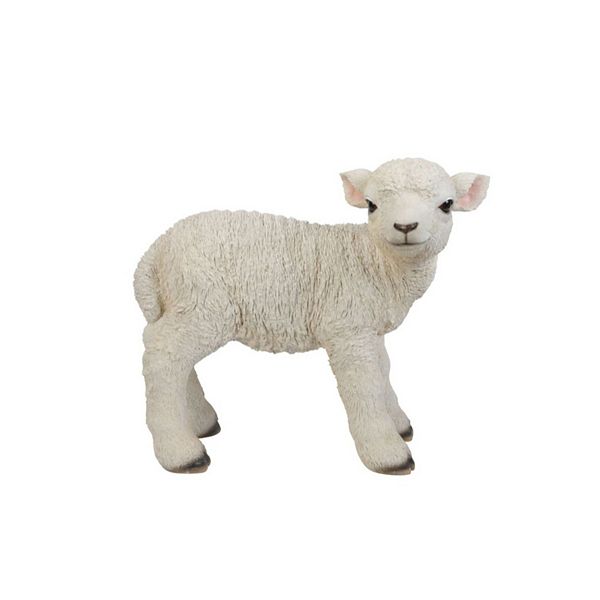 20" Dark Gray and White Modern Standing Lamb Statue Hi-Line Gifts