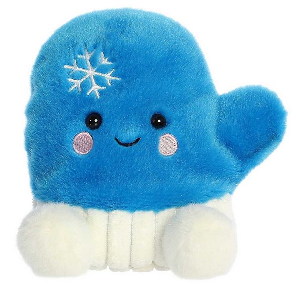 Aurora Mini Blue Palm Pals 5" Merry Mitten Festive Stuffed Animal Palm Pals