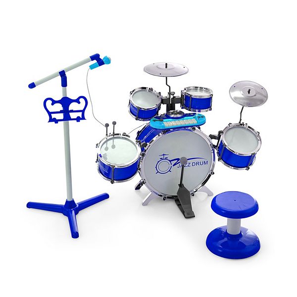 Kids Jazz Drum Keyboard Set with Stool and Microphone Stand GIVIMO