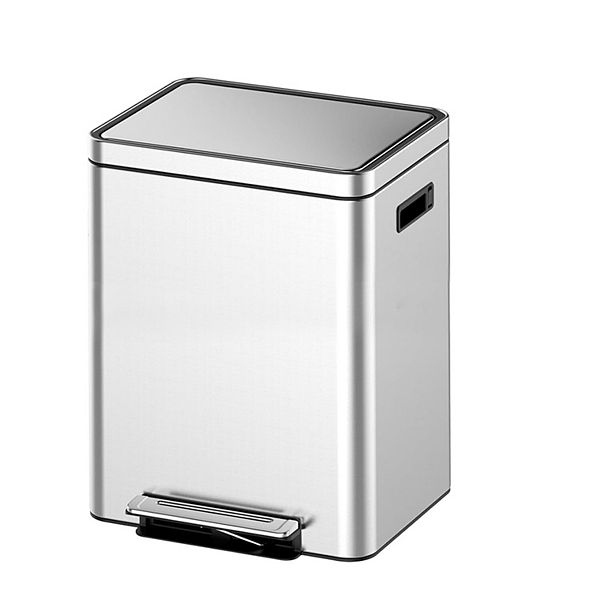 10.6 Gallon Dual Trash Can, Double Compartment Classified Garbage Can with Removable Inner Bucket GARVEE